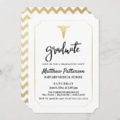 金ゴールドカデウス医学研究エレガント科金ゴールド 招待状 (正面/裏面)