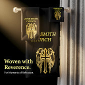 金ゴールドカトリックの羽の付いた十字架 バスタオルセット