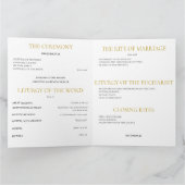 金ゴールドカトリック質量結婚式 プログラム (内部)