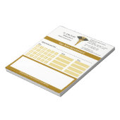金ゴールドカドゥセウスブラックウィングスメディカルアポイントメント ノートパッド (回転)