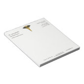 金ゴールドカドゥセウス黒いウィングスエレガントクラッシー医療 ノートパッド (アングル)