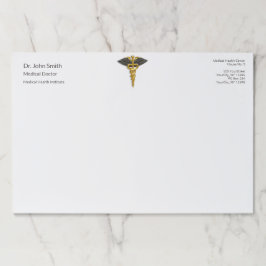 金ゴールドカドゥセウス黒いウィングスエレガントクラッシー医療 ペーパーパッド