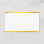 金ゴールドカドゥセウス・オン・ブラック・メディカル・ビジネス 名刺 (裏面)