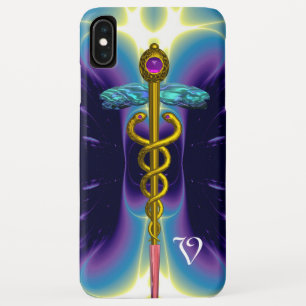金ゴールドカドゥセウス・モノグラム iPhone XS MAXケース