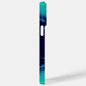 金ゴールドカドゥーセウス医療シンボル、青ターコイズティール(緑がかった色) Case-Mate iPhoneケース (裏面 / 右)