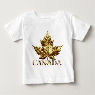 金ゴールドカナダベビーシャツカナダお土産Tシャツ ベビーTシャツ