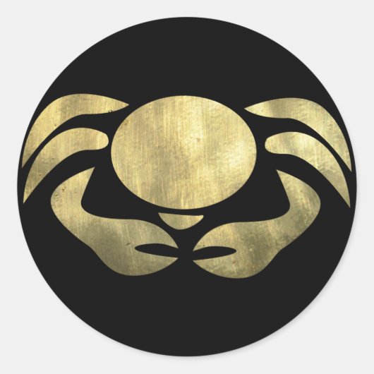 金ゴールドカニ ラウンドシール (正面)