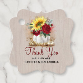 金ゴールドカボキンブルゴーニュバラとヒマワリ結婚ズ フェイバータグ