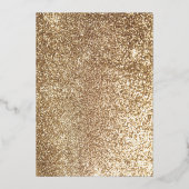 金ゴールドカボチャとユーカリ緑秋の結婚式 箔招待状 (裏面)