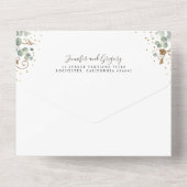 金ゴールドカボチャとユーカリ葉秋の結婚式 オールインワン招待状 (裏面)