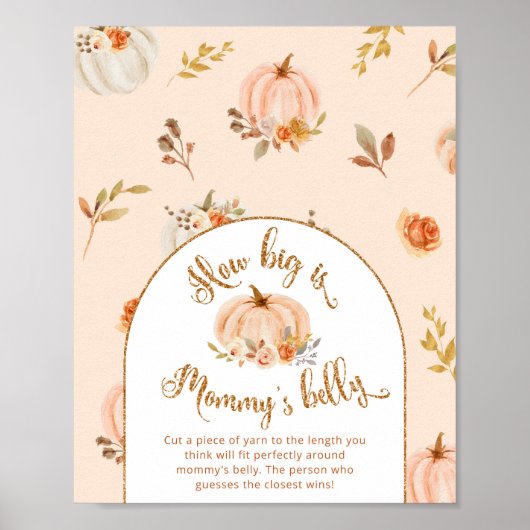 金ゴールドカボチャどのくらい大きいママの腹ゲーム ポスター (正面)