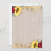 金ゴールドカボチャフローラ素朴秋婚約パーティ 招待状 (裏面)