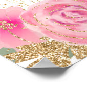 金ゴールドカボチャ赤ちゃんシャワー歓迎ポスター ポスター (角)