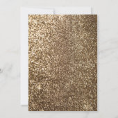 金ゴールドカボチャ赤面ピンクフローラ秋ブライダルシャワー 招待状 (裏面)