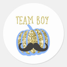 金ゴールドカボチャTEAM BOY Gender Revealゲームラベル