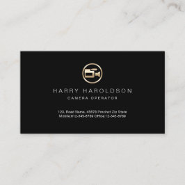 金ゴールドカメラのアイコンCamera Operator名刺 名刺
