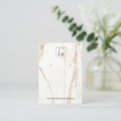 金ゴールドカラカッタ大理石スタッドイヤリングディスプレイカード 名刺 (スタンド正面)