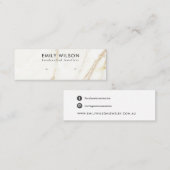 金ゴールドカラカッタ大理石テクスチャスタッドイヤリングディスプレイ スキニー名刺 (正面/裏面)