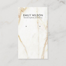金ゴールドカラカッタ大理石テクスチャスタッドイヤリングディスプレイ 名刺