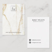 金ゴールドカラカッタ大理石ネックレスブレスレットディスプレイ 名刺 (正面/裏面)