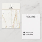 金ゴールドカラカッタ大理石ネックレスブレスレットディスプレイ 名刺 (正面/裏面)