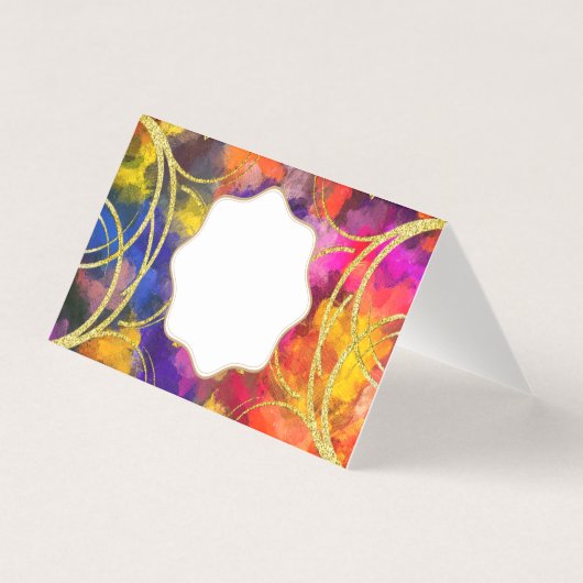 金ゴールドカラフルは大事な行事・カードをスクロール (正面)