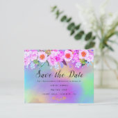 金ゴールドカラフルクインセアニラ日付カードを保存 サンキューカード (スタンド正面)