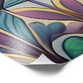 金ゴールドカラフルフィリグリーブルーグリーン三眼ハムザ フォトプリント            (角)