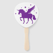 金ゴールドカラフル斑紫ユニコーン誕生日 ハンドファン (裏面)