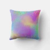 金ゴールドカラフル斑紫ユニコーン クッション (裏面)