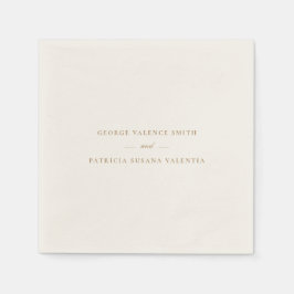 金ゴールドカラメルフォーマル書道優雅な結婚式 スタンダードカクテルナプキン