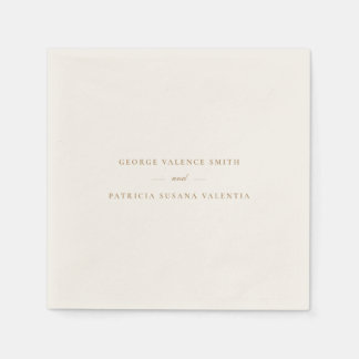 金ゴールドカラメルフォーマル書道優雅な結婚式 スタンダードカクテルナプキン