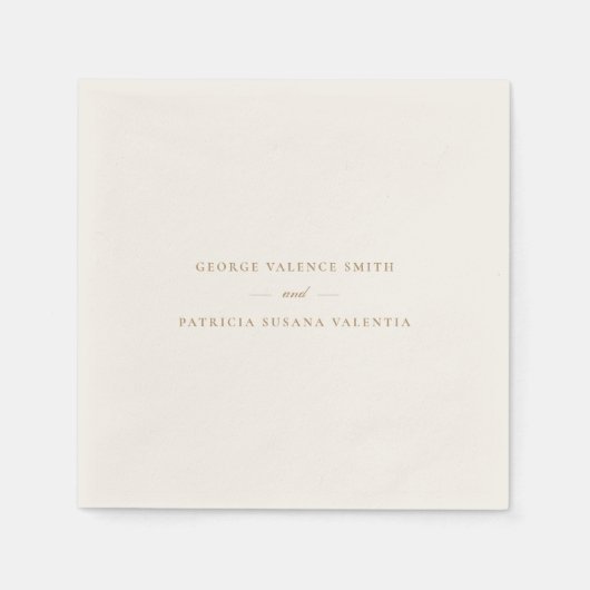 金ゴールドカラメルフォーマル書道優雅な結婚式 スタンダードカクテルナプキン (正面)