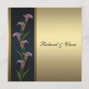 金ゴールドカラリリー50周年記念 招待状