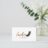 金ゴールドカラーのLashesアーティスト名刺 名刺 (スタンド正面)