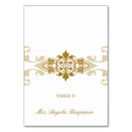 金ゴールドカラーアイアンワークスエレガントウェディング座席表 テーブルナンバー