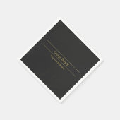 金ゴールドカラーグレイクラシカルパーソナルシカスタマイズック スタンダードカクテルナプキン (角)