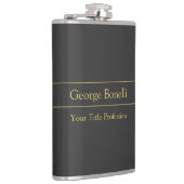 金ゴールドカラーグレイクラシカルパーソナルシカスタマイズック フラスク (右)