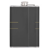 金ゴールドカラーグレイクラシカルパーソナルシカスタマイズック フラスク (裏面)