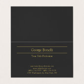 金ゴールドカラーグレイクラシカルパーソナルシカスタマイズック 名刺 (外部フラット)