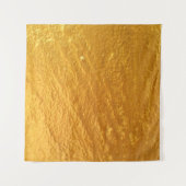 金ゴールドカラーコンクリート壁テクスチャ抽象古代 タペストリー (正面(横))