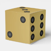 金ゴールドカラーサイコロまたはダイ フェイバーボックス (裏面サイド)