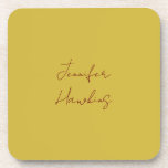 金ゴールドカラープロフェッショナルの手書き コースター<br><div class="desc">シンプルなミニマルモダンデザイン。彼らは全てシンプル魅力的だユニーク。</div>