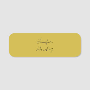 金ゴールドカラープロフェッショナルの手書き 名札