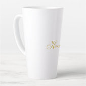 金ゴールドカラープロフェッショナルトレンディーミニマリスト名 カフェラテマグ (左アングル)