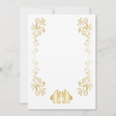 金ゴールドカラーベルデザイン結婚ズ セーブザデート (裏面)