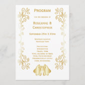 金ゴールドカラーベルデザイン結婚ズ プログラム (正面)