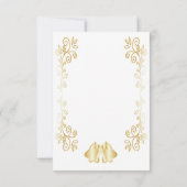 金ゴールドカラーベルデザイン結婚ズ 出欠カード (裏面)