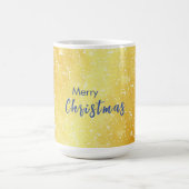 金ゴールドカラーメリークリスマスファミリーメッセージ新年 コーヒーマグカップ (中央)