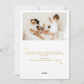 金ゴールドカラーメリークリスマスフォトコラージュ シーズンカード (裏面)